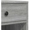Spausdintuvo stovas su ratukais, pilkas ąžuolo, 60x40x68,5cm