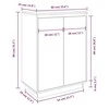 Spintelė batams, 60x35x80cm, pušies medienos masyvas
