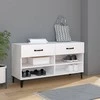 Spintelė batams, baltos spalvos, 102x35x55cm, apdirbta mediena
