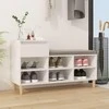 Spintelė batams, baltos spalvos, 102x36x60cm, apdirbta mediena