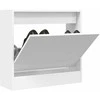 Spintelė batams, baltos spalvos, 60x21x57cm, apdirbta mediena