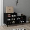 Spintelė batams, juodos spalvos, 102x36x60cm, apdirbta mediena