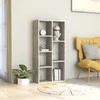 Spintelė knygoms, betono pilka, 50x25x106cm, apdirbta mediena