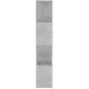 Spintelė knygoms/kambario pertvara, betono pilka, 60x24x124,5cm