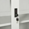 Spintelė su stumdomomis durelėmis, pilka, 90x40x90cm, plienas