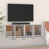TV staliukas Spintelės, 2vnt., baltos, 80x36,5x35cm, mediena, blizgios
