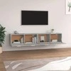 Spintelės, 2vnt., betono pilkos, 100x36,5x35cm, mediena
