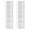 Spintelės batams, 2vnt., baltos, 27,5x27x102cm apdirbta mediena
