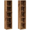 Spintelės diskams, 2vnt., medienos, 21x16x93,5cm, mediena