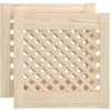 Spintelės durelės, 2vnt., 39,5x39,5 cm, pušis, grotelių dizaino