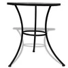 Bistro staliukas, juodos ir baltos sp., 60cm, mozaikos raštas