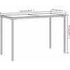 Stalas su stikliniu stalviršiu, juodas, 115x54x74cm, ratanas