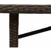 Stalas su stikliniu stalviršiu, rudas, 240x90x75cm, poliratanas