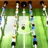 Stalo futbolo stalas, rudas/juodas, 140x74,5x87,5cm, plienas