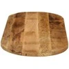 Stalviršis, 100x40x2,5cm, neapdorotas mango masyvas, ovalus