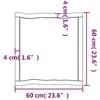 Stalviršis, 60x60x(2-6) cm, medienos masyvas, su gyvu kraštu