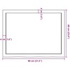 Stalviršis, 80x60x(2-6)cm, neapdorotas ąžuolo medienos masyvas