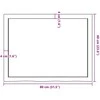 Stalviršis, šviesiai rudas, 80x60x(2-6) cm, medienos masyvas
