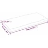 Stalviršis, tamsiai ruda, 100x50x(2-6) cm, medienos masyvas