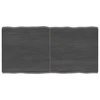 Stalviršis, tamsiai ruda, 120x60x(2-6) cm, medienos masyvas