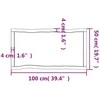 Stalviršis, tamsiai ruda, 100x50x(2-4) cm, medienos masyvas