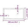 Stalviršis, tamsiai ruda, 100x50x(2-6) cm, medienos masyvas