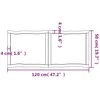 Stalviršis, tamsiai ruda, 120x50x(2-6) cm, medienos masyvas