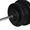 Štanga + 2 hanteliai, 60,5kg rinkinys