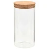 Stikliniai indai su kamštiniais dangteliais, 6vnt., 1400ml