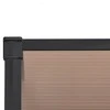 Stogelis durims, juodos spalvos, 122x90cm, polikarbonatas