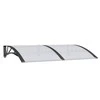 Stogelis durims, juodos spalvos, 150x100cm, polikarbonatas