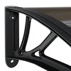 Stogelis durims, juodos spalvos, 150x75cm, polikarbonatas