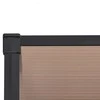 Stogelis durims, juodos spalvos, 152,5x90cm, polikarbonatas