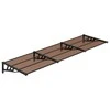 Stogelis durims, juodos spalvos, 297,5x90cm, polikarbonatas