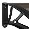 Stogelis durims, juodos spalvos, 300x75cm, polikarbonatas