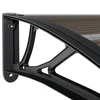 Stogelis durims, juodos spalvos, 350x75cm, polikarbonatas