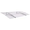 Stogelis durims, sidabrinis ir permatomas, 150x90cm, PET