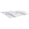 Stogelis durims, sidabrinis ir permatomas, 150x90cm, PET