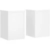 Stovai augalams, 2vnt., balti, 20x20x30cm, apdirbta mediena