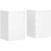 Stovai augalams, 2vnt., balti, 25x25x35cm, apdirbta mediena