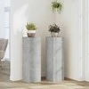 Stovai augalams, 2vnt., betono, 25x25x80cm, apdirbta mediena