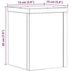 Stovai augalams, 2vnt., sendintos medienos, 15x15x20cm, mediena