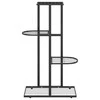 Stovas augalams, 4 lentynos, juodas, 43x22x76cm, metalas