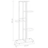 Stovas augalams, 5 lentynos, baltas, 43x22x98cm, metalas