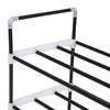 Stovas batams, 4 lentynos, metalas ir plastikas, juodas