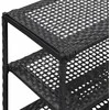 Stovas batams, juodos spalvos, 50x30x120cm, poliratanas