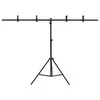 Stovas fonui, juodos spalvos, 151x60x(70–200)cm, T formos