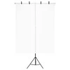 Stovas fonui, juodos spalvos, 151x60x(70–200)cm, T formos