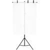 Stovas fonui, juodos spalvos, 91x60x(70–200)cm, T formos