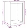 Stovas malkoms, 60x40x80cm, galvanizuotas plienas